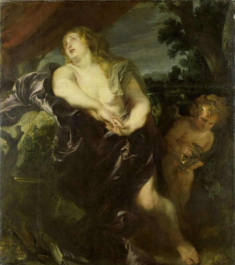 The Penitent Mary Magdalene. Painting by Anthony van Dyck -1599-1641-