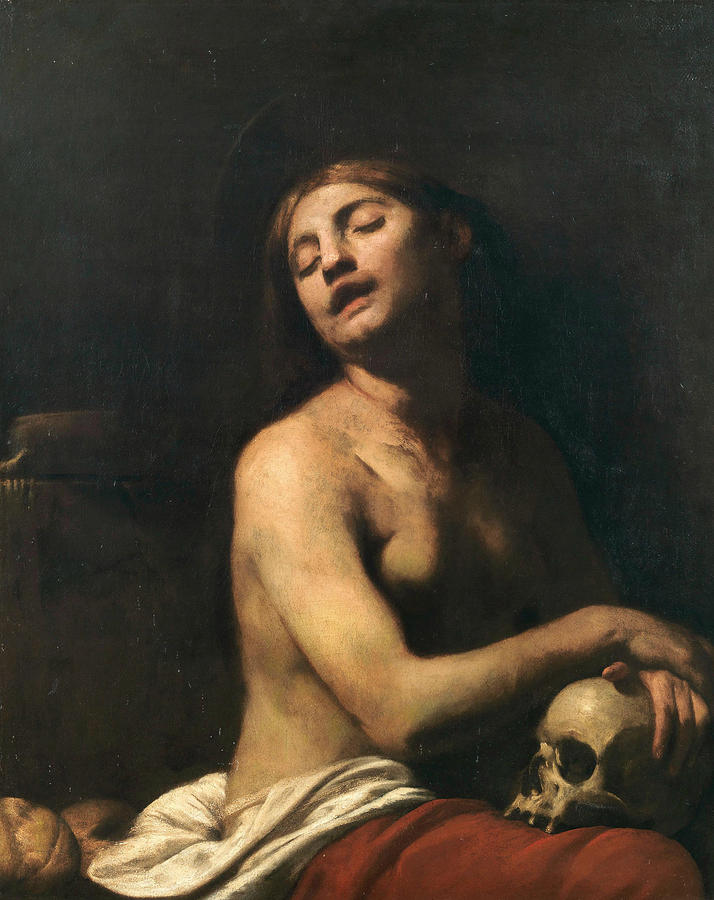 The Penitent Mary Magdalene Painting by Guido Cagnacci