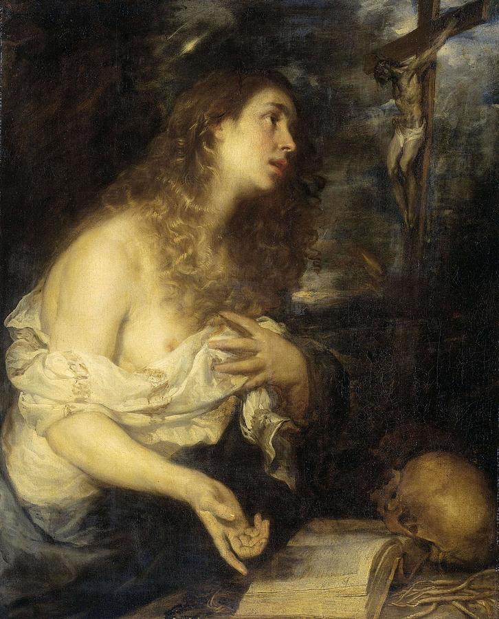The Penitent Mary Magdalene. Painting by Mateo Cerezo -II-