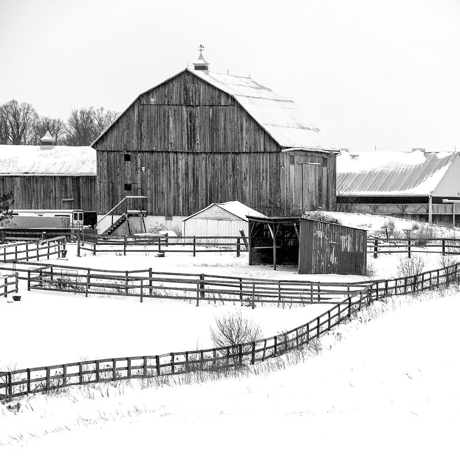 The Perfect Barn 2 Bw Photograph