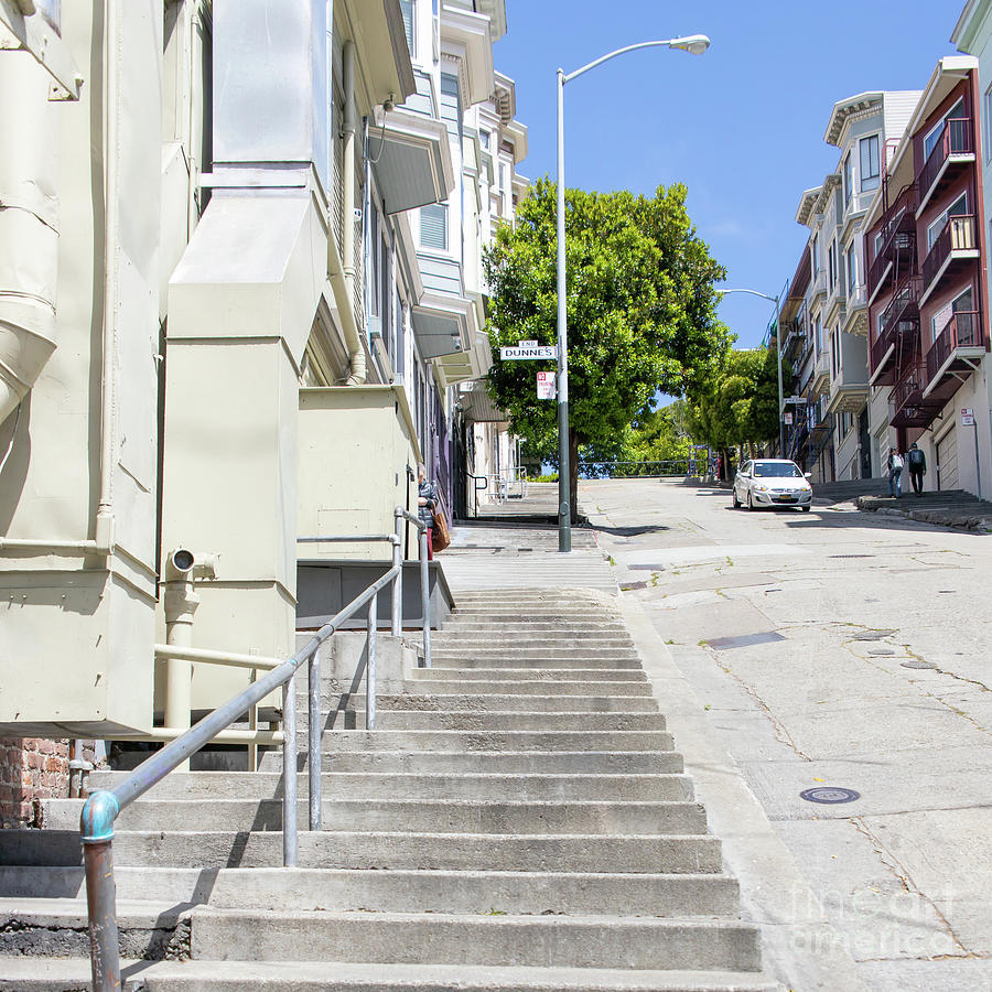 The Peter Macchiarini Kearny Street Steps San Francisco R471 sq Photograph by Wingsdomain Art and Photography