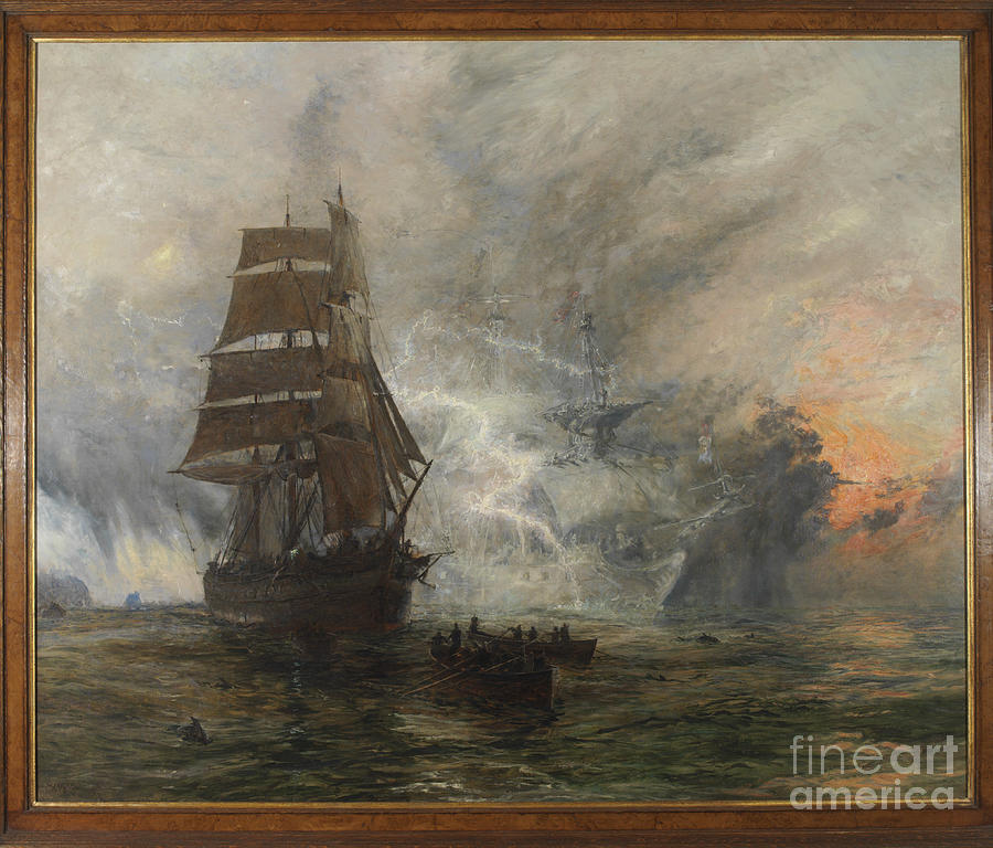 Fog Painting - The Phantom Ship, C.1889 by William Lionel Wyllie