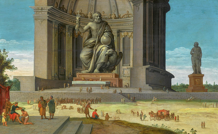 The Phidian Statue Of Zeus At Olympia Painting By Jacob Van Der Ulft