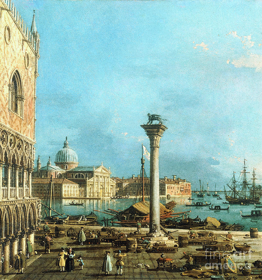 The Piazzetta, Venice, With The Bacino Di S. Marco And The Isola Di S. Giorgio Magiore Painting by Canaletto