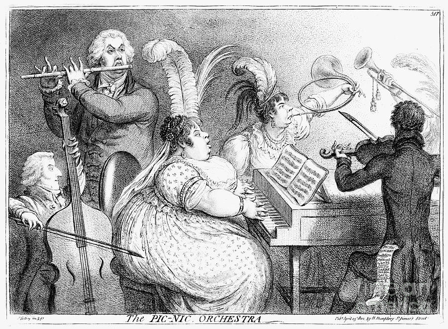 The Pic-nic Orchestra, James Gilray Drawing by Print Collector