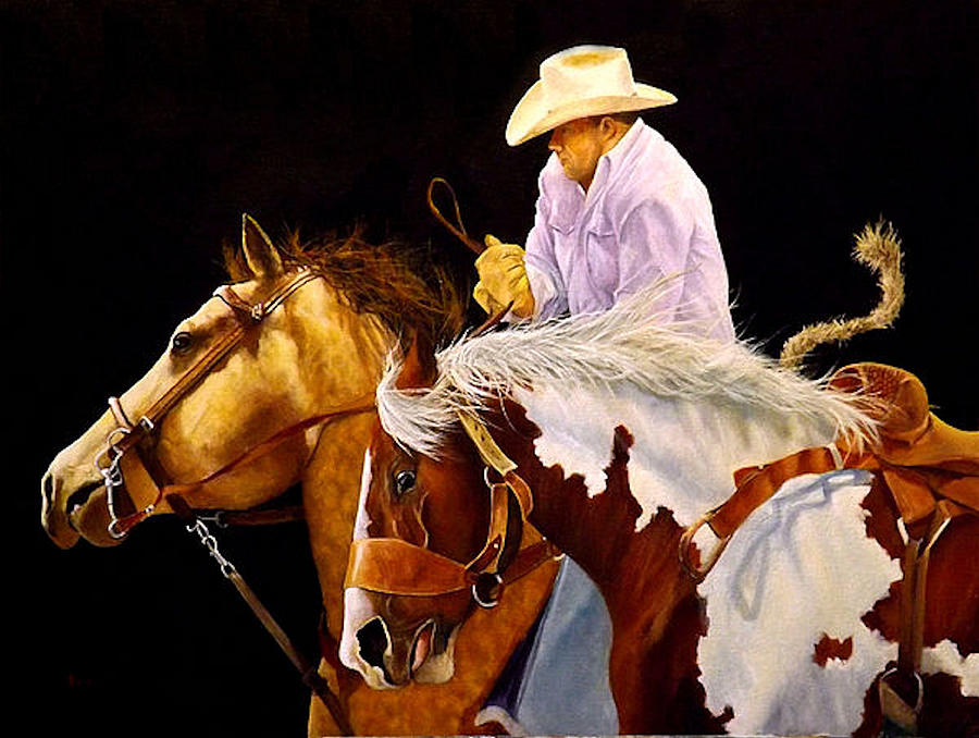 The Pick Up Rider Painting by Barry BLAKE