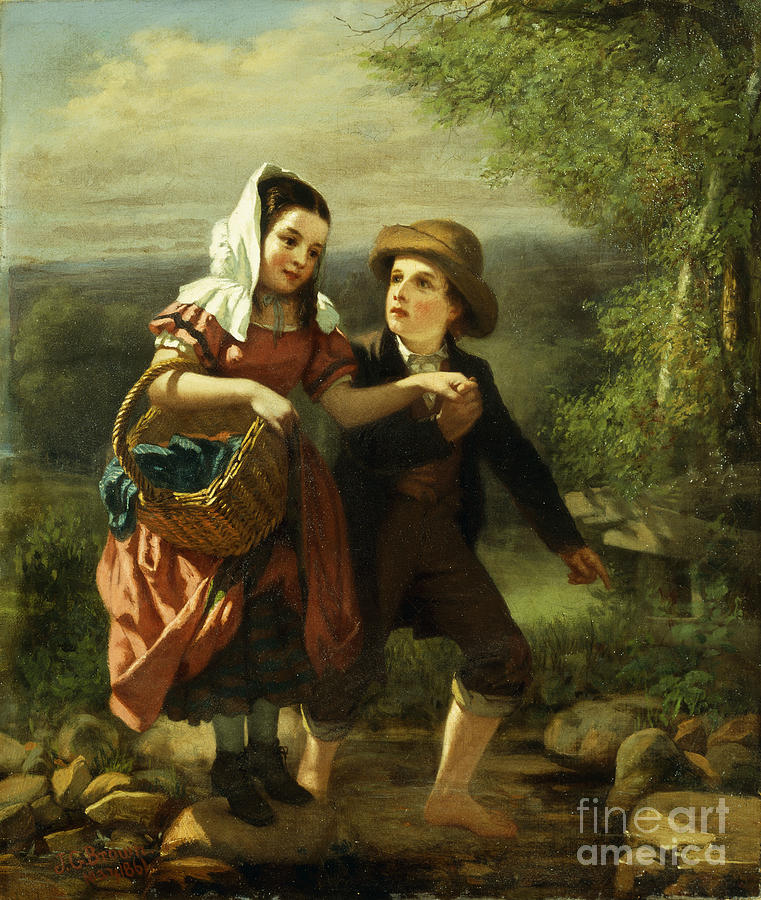 The Picnic, 1861 Painting by John George Brown