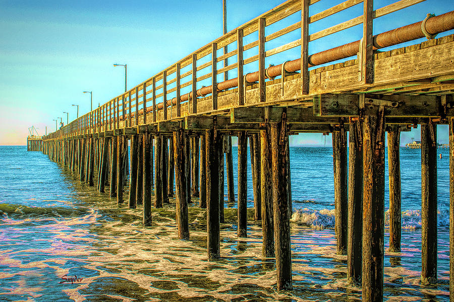 The Pier At Avila Beach California Painting by Barbara Snyder