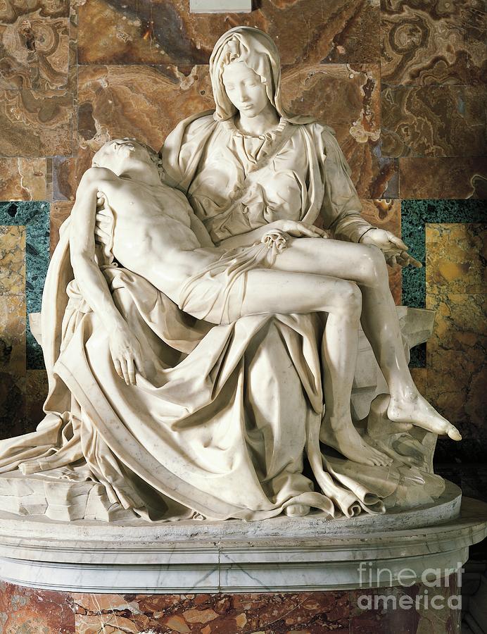 The Pieta, 1499, Marble Sculpture By Michelangelo Sculpture by Michelangelo Buonarroti