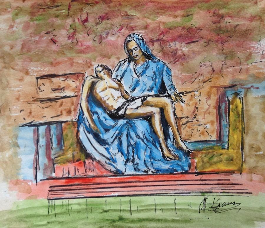 The Pieta Painting by Richard Kraus - Pixels