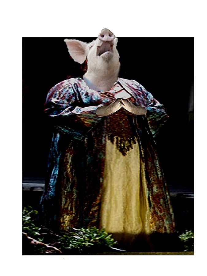 The Piggy Diva Digital Art by David Zimmerman