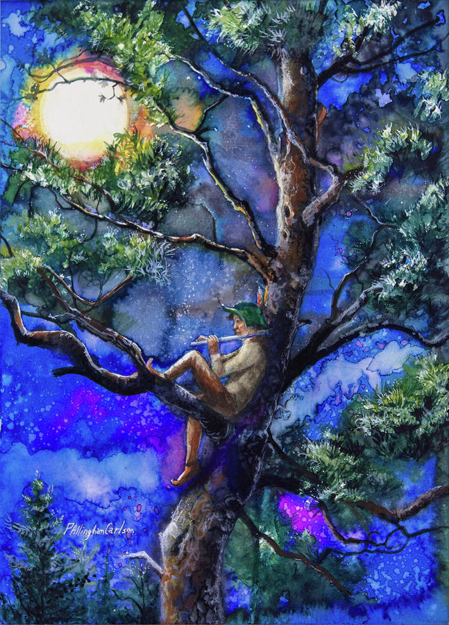 The Piper in the Pine Painting by Patricia Allingham Carlson