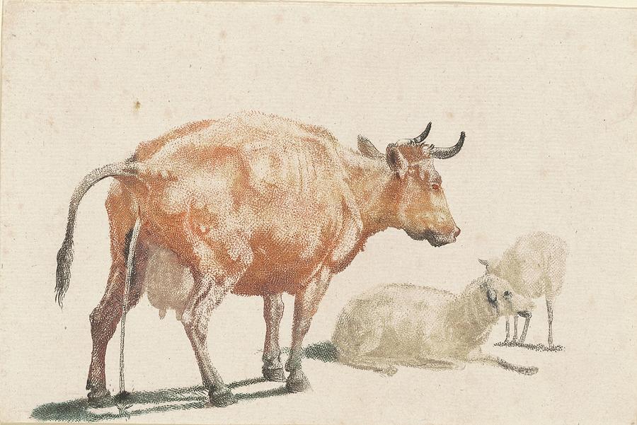 Cow Painting - The Pissing Cow by Johann Teyler