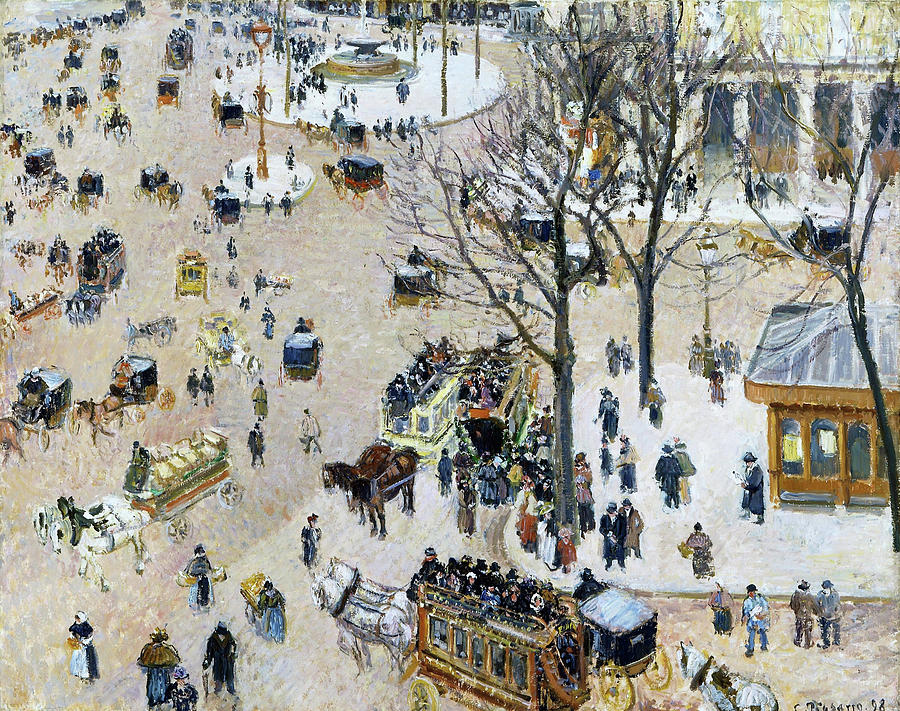 Camille Pissarro Painting - The Place Due French Theater - Digital Remastered Edition by Camille Pissarro
