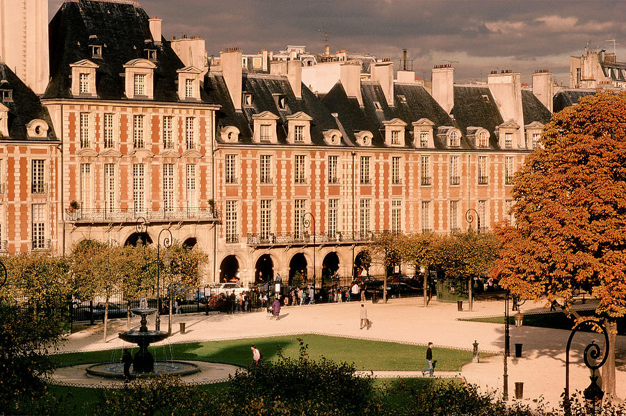 The Place Of Vosges In Paris, France - Photograph by Francois Bibal