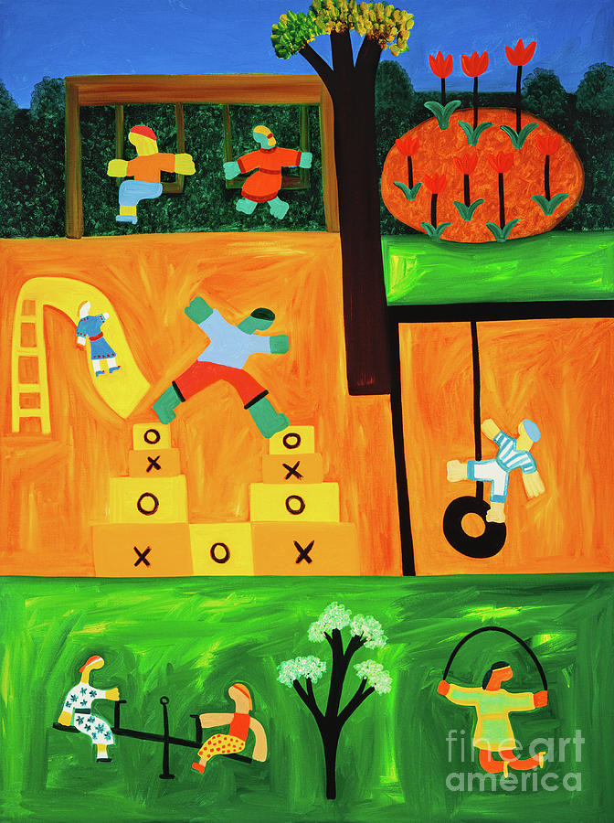 The Playground Painting by Cristina Rodriguez