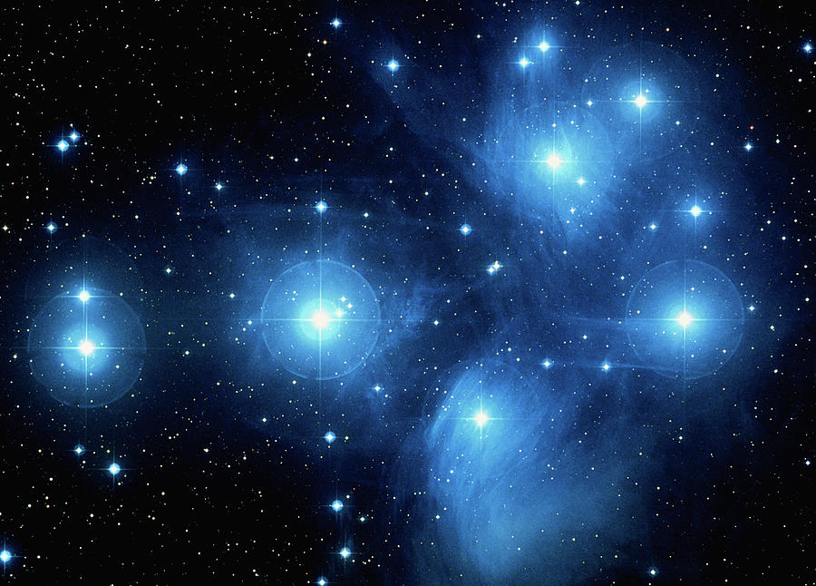 The Pleiades, Satellite View Photograph by Stocktrek