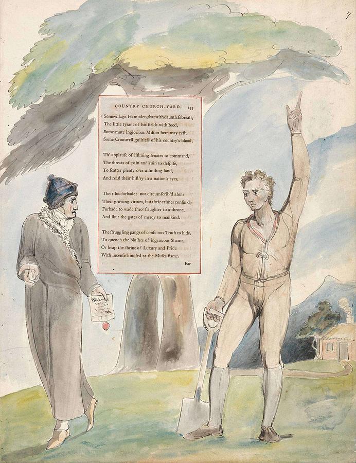 The Poems Of Thomas Gray Design 111   Elegy Written In A Country Church Yard  William Blake Painting by Celestial Images