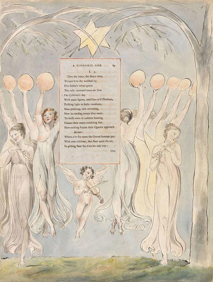 The Poems Of Thomas Gray Design 45 The Progress Of Poesy  William Blake Painting by Celestial Images