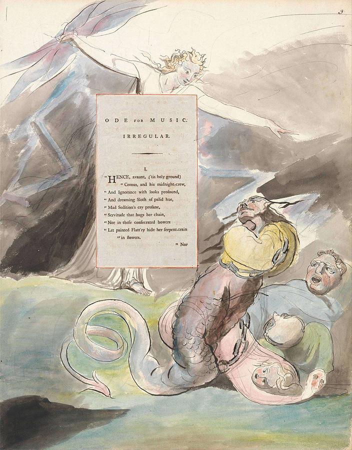 The Poems Of Thomas Gray Design 95  Ode For Music   William Blake Painting by Celestial Images