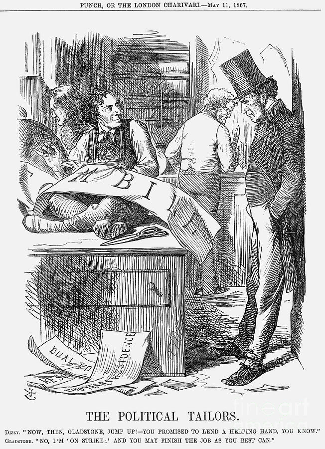 The Political Tailors, 1867. Artist Drawing by Print Collector