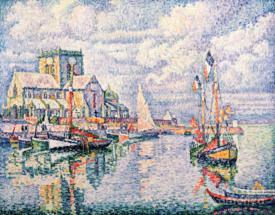 The Port Of Barfleur, 1931 Painting by Paul Signac