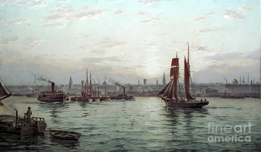 Boat Painting - The Port Of Liverpool by Philip Greenwood