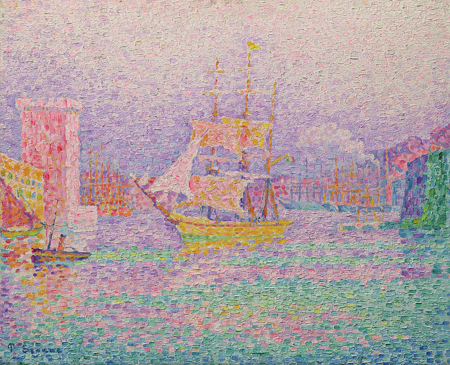 Paul Signac Painting - The Port of Marseilles, 1907 by Paul Signac