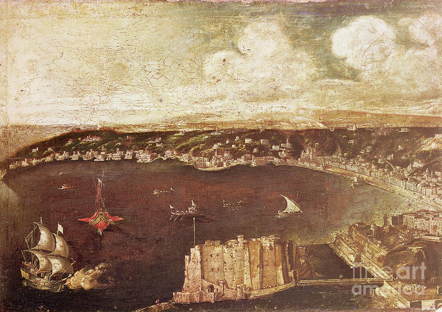 The Port Of Naples Painting By Italian School Pixels   The Port Of Naples Italian School 