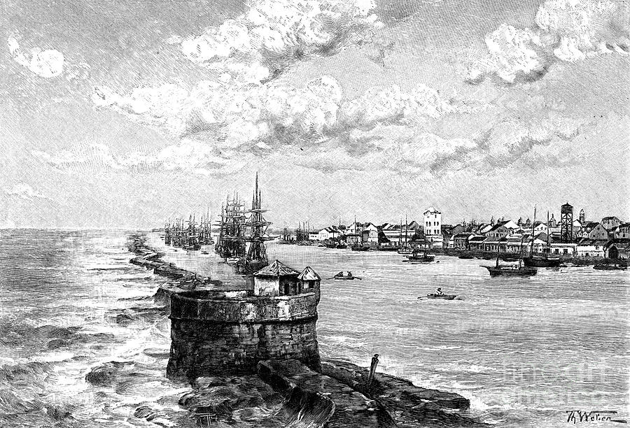The Port Of Recife, Brazil, 1895 Drawing by Print Collector