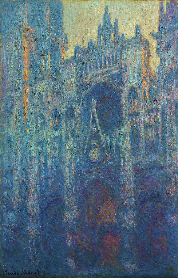 Claude Monet Painting - The Portal of Rouen Cathedral in Morning Light - Digital Remastered Edition by Claude Monet