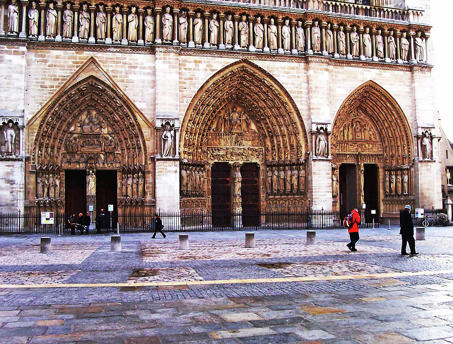 The Portals West Facade Notre Dame Paris Photograph by Debbie Oppermann