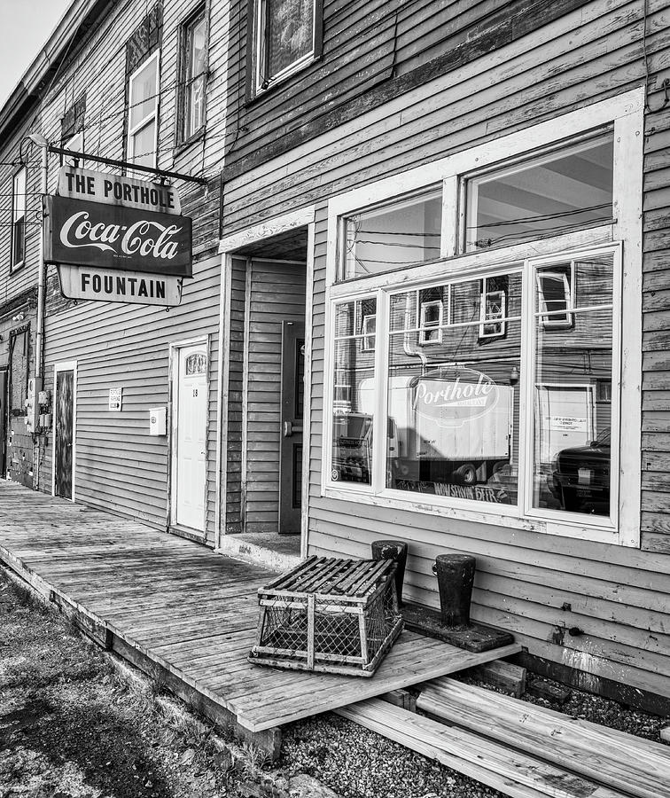 The Porthole Portland Maine bw Photograph by Jerry Fornarotto - Fine ...
