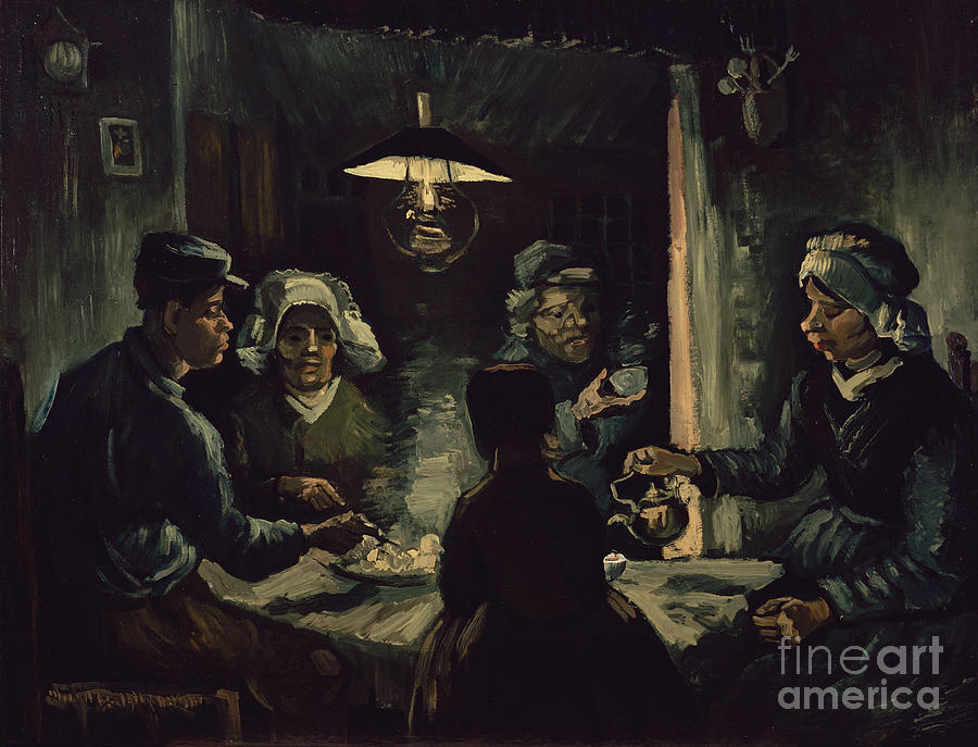 The Potato Eaters. Artist Gogh Drawing by Heritage Images Fine Art
