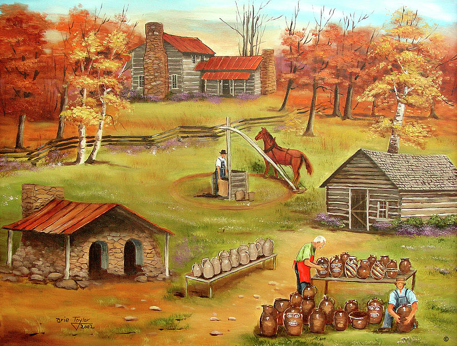 Fall Painting - The Potters Hand by Arie Reinhardt Taylor