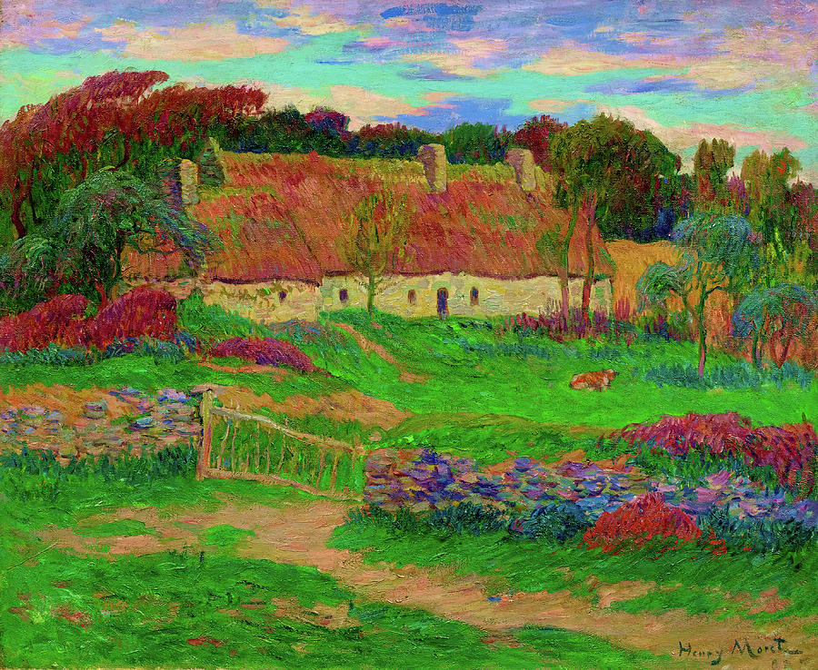 The Pouldu Farm Painting by Henry Moret