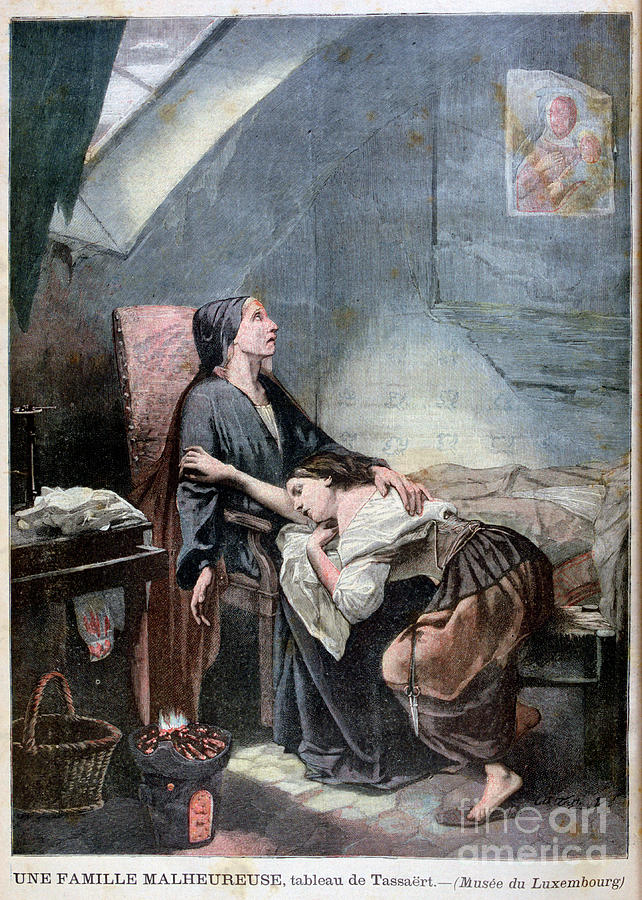 The Poverty-stricken Family, Or Drawing by Print Collector