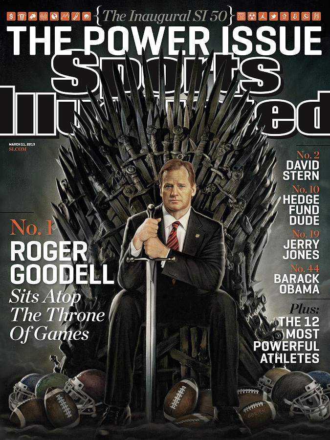 The Power Issue Roger Goodell Sits Atop The Throne Of Games Sports Illustrated Cover Photograph by Sports Illustrated
