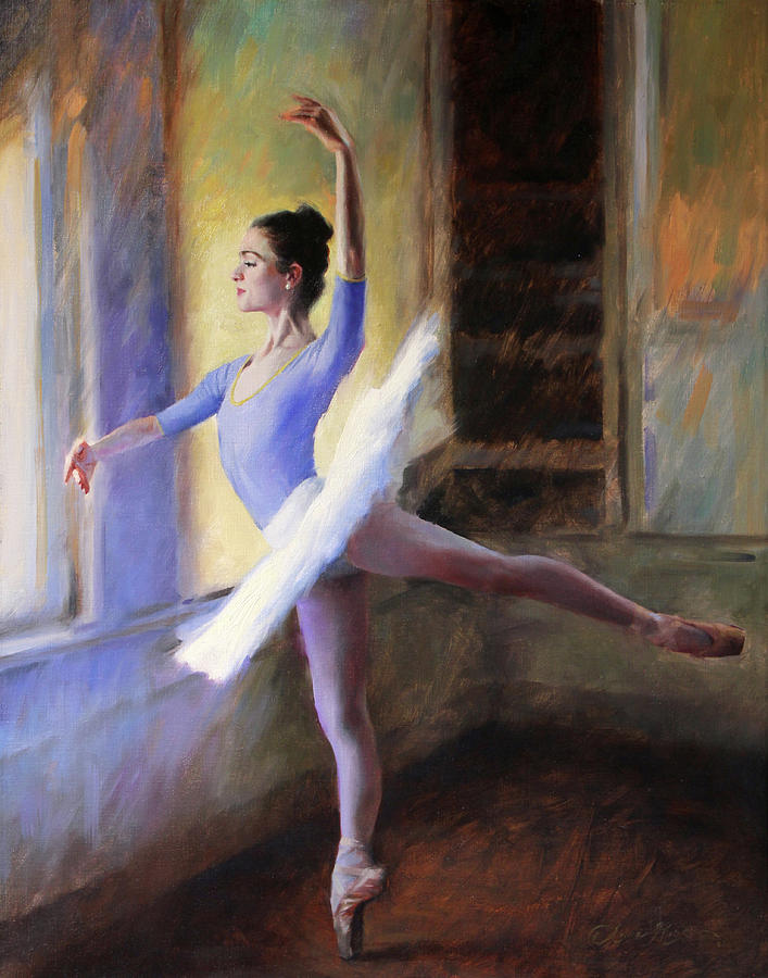 Dancer Painting - The Practice Tutu by Anna Rose Bain