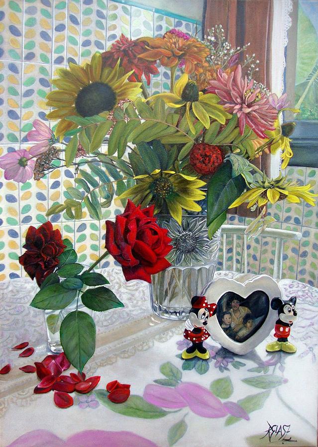 Flower Painting - The present by Ralf Glasz