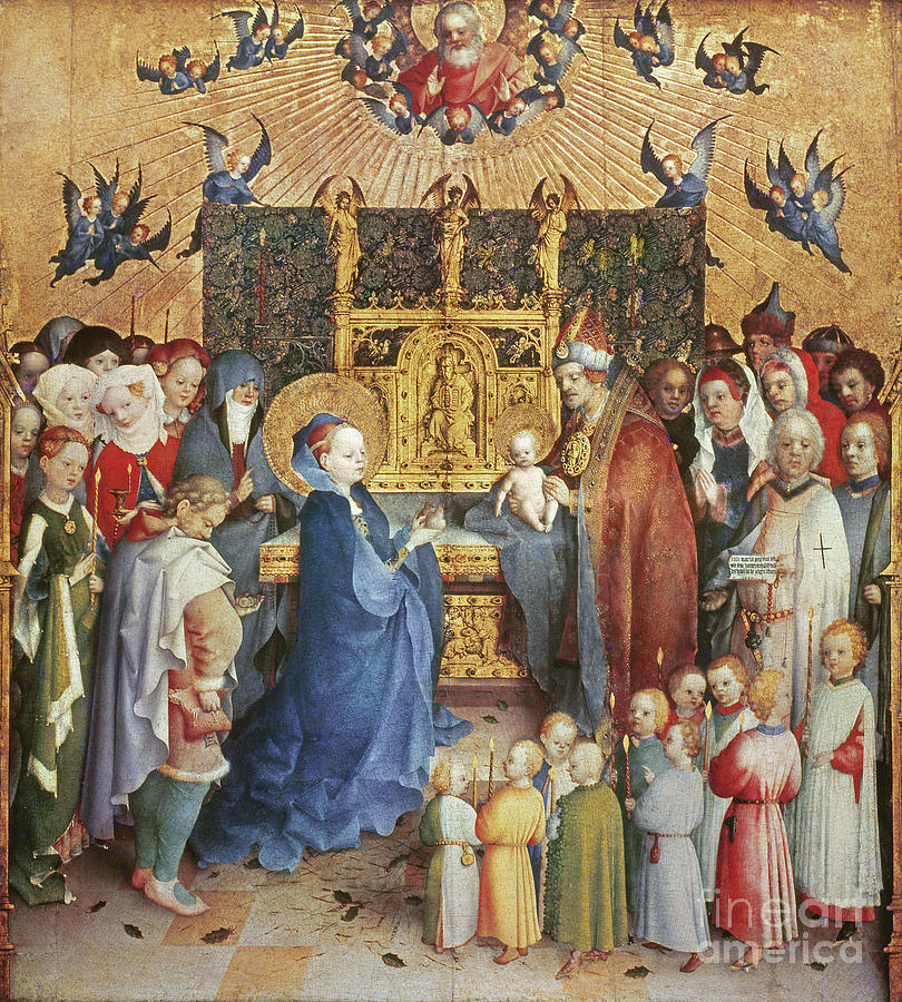 The Presentation Of Christ In The Temple, 1447 Painting by Stephan Lochner