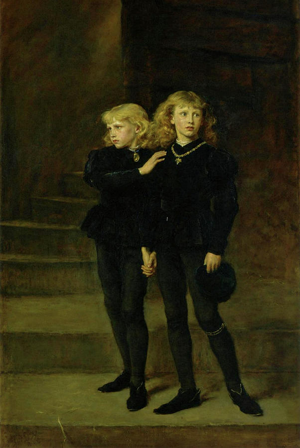 The Princes in the Tower  Painting by John Everett Millais
