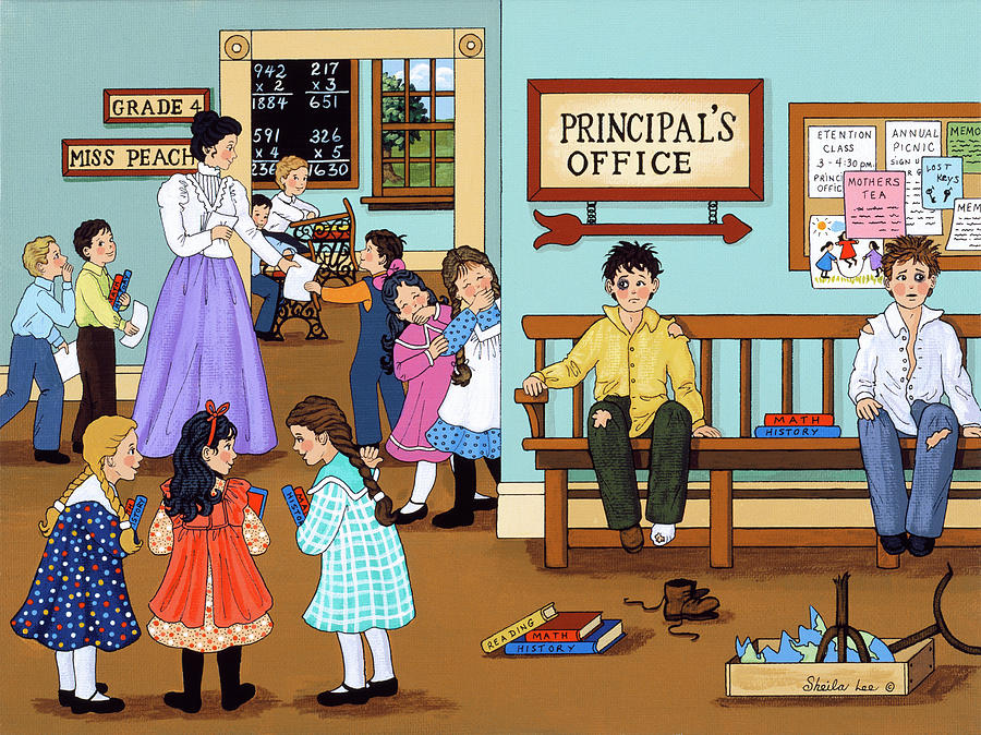 School Painting - The Principal?s Office by Sheila Lee