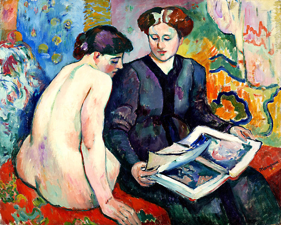 Impressionism Painting - The Prints by Henri Manguin