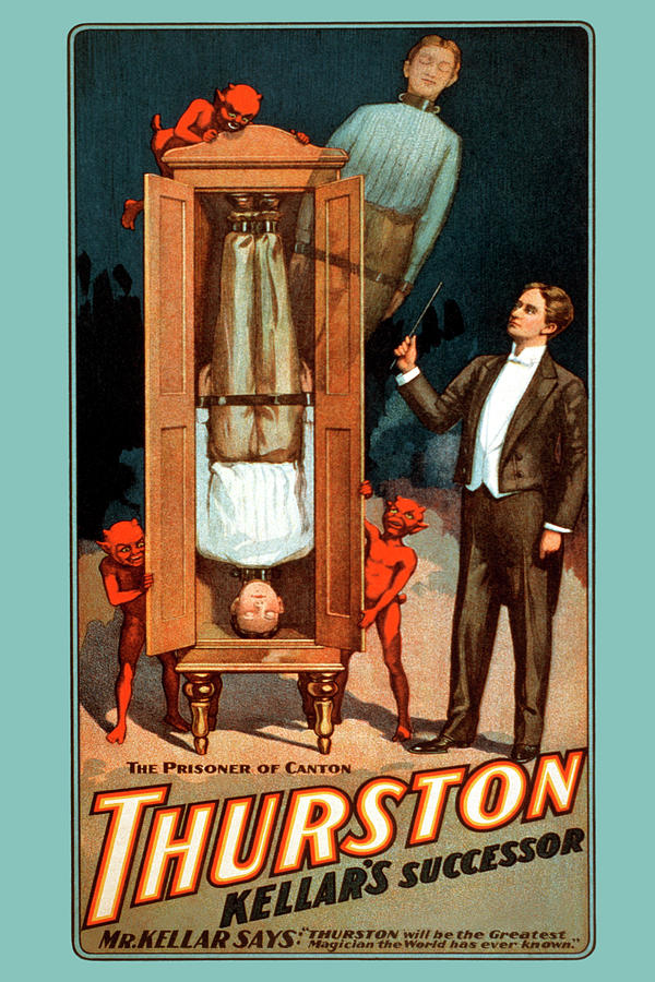 The Prisoner of Canton: Thurston Kellars successor Painting by Strobridge Litho.