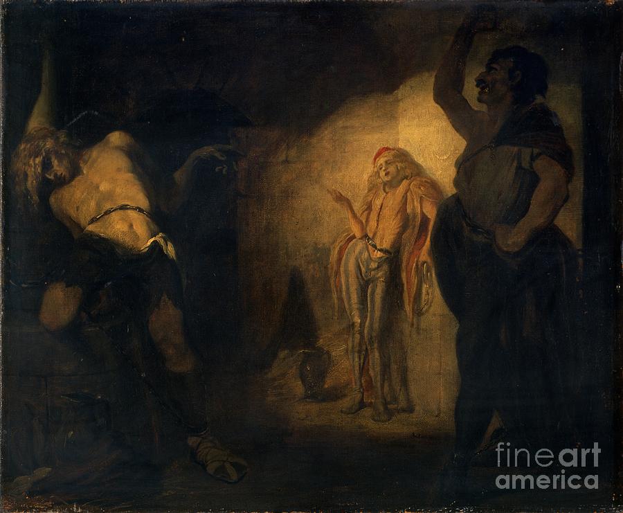 Dungeon Photograph - The Prisoner Of Chillon, 1843 by Ford Madox Brown