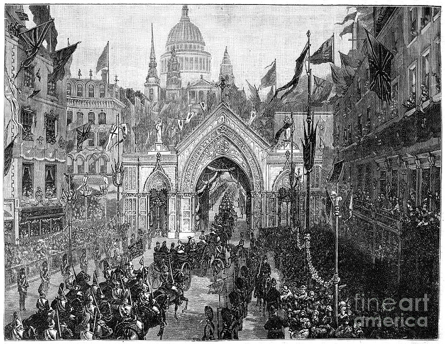 The Procession At Ludgate Hill Drawing by Print Collector