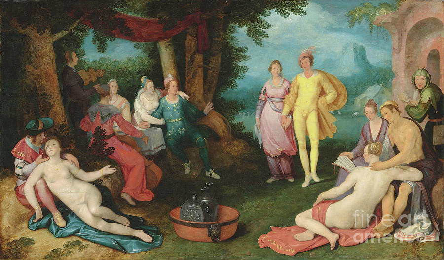 The Prodigal Son Among The Harlots Painting by Cornelisz Van Haarlem