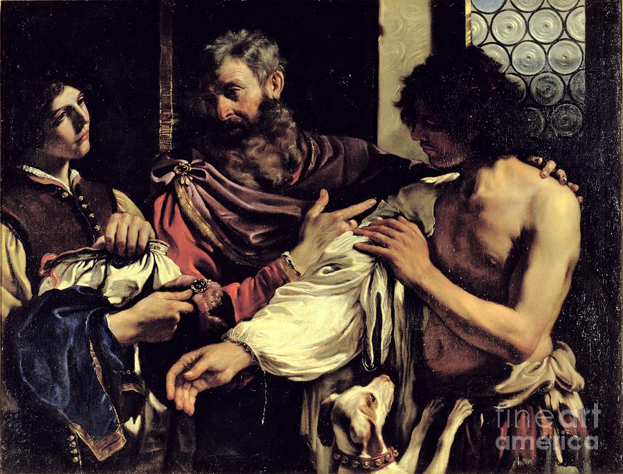 Nude Painting - The Prodigal Son by Guercino