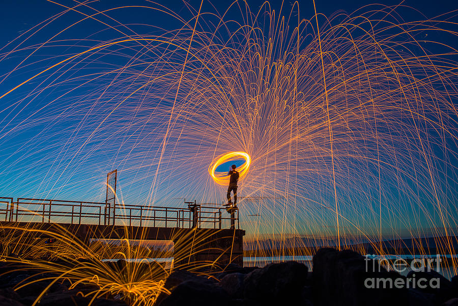 The Projectiles Of Fire Photograph by Yimwow
